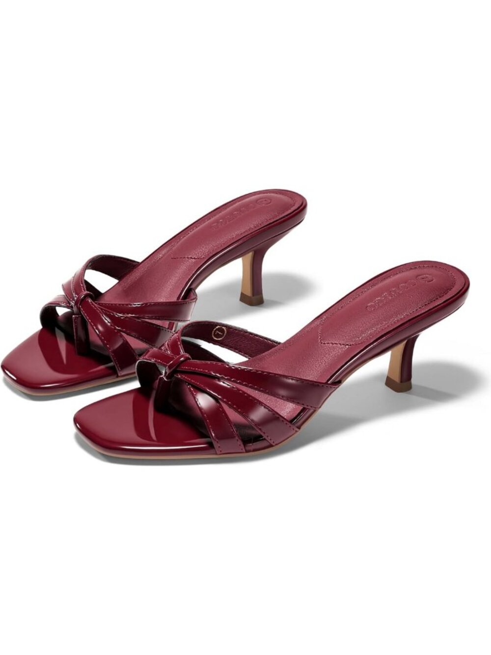 Chic Strappy Kitten Heels Sandals | Square Open Toe Slip-On Summer Dress Shoes